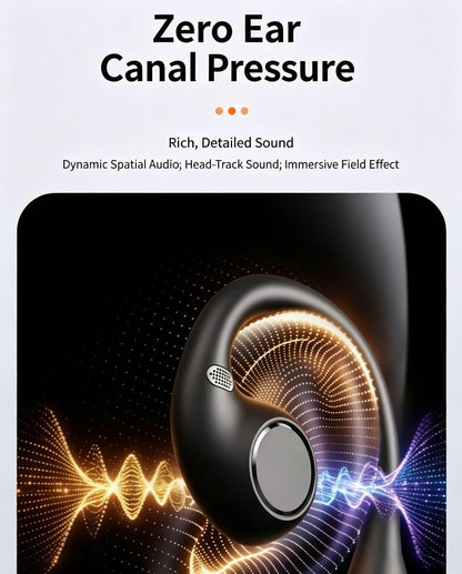 8mp Smart Camera Open-Ear Headset EIS Video, Ai, Ip54 Waterproof (Black) | Open Ear Bluetooth 5.4 Wireless Earphones with AI Translation, Dual Mic, for Running, Cycling and Travel