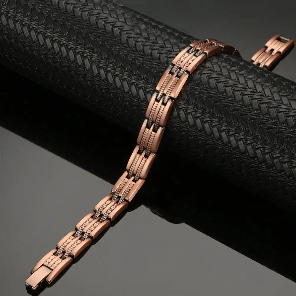 Bio Magnetic Bracelet Copper Benefits Vintage Energy Copper Bracelet women Arthritis Chain Magnet Health Female Bracelets