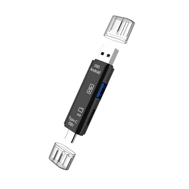 5 In 1 Multifunction USB 3.0 Type C USB Micro USB SD TF Memory Card Reader for Android IPhone Computer Dock OTG Type C Adapter