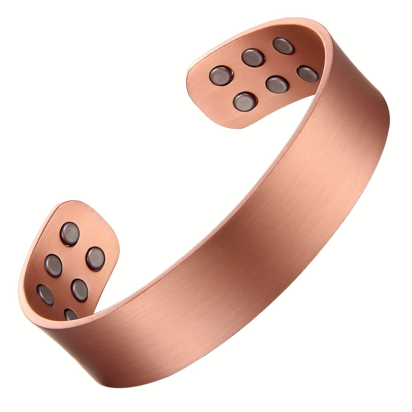 1pc Copper Bracelet For Men, Copper Plain Magnetic Heavyweight Cuff Bracelet For Men With 12pcs Magnets 3500 Gauss Each, Magnetic Bangle For Golf Sports For Birthday Holiday Christmas Gift